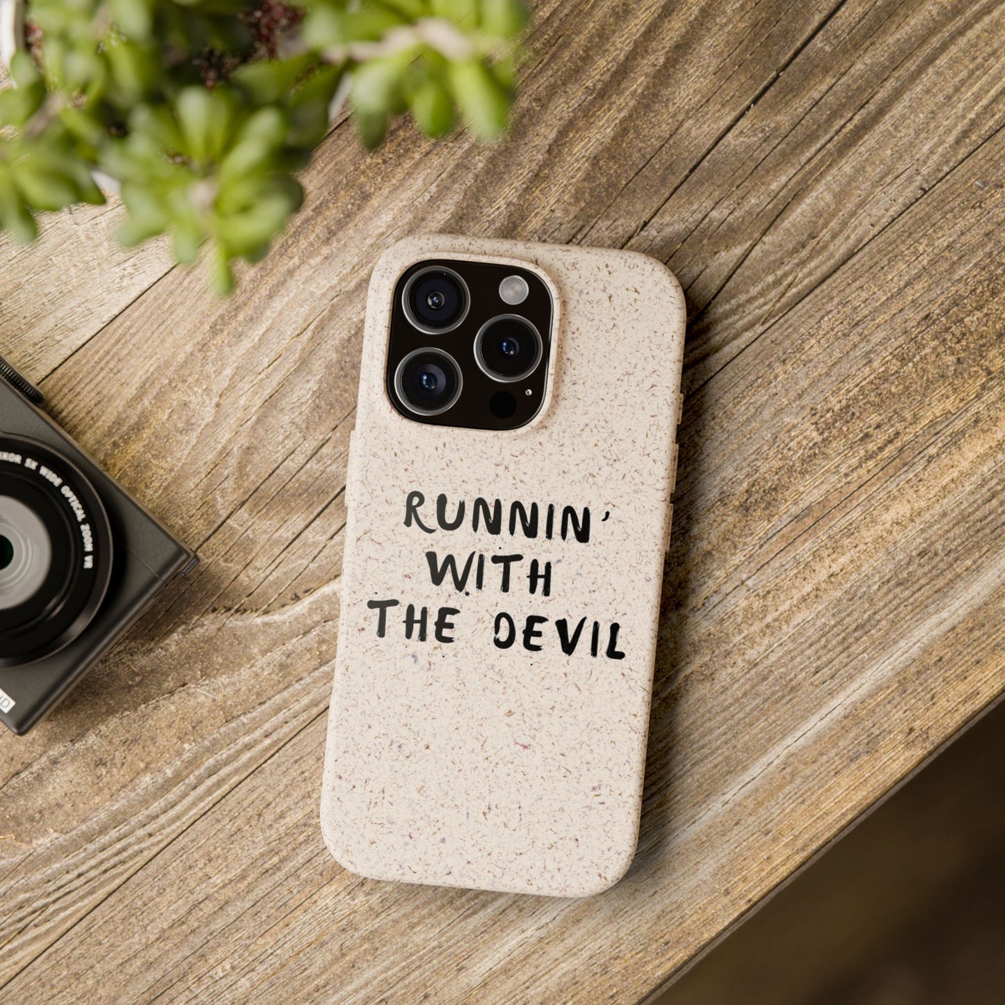 Biodegradable, Eco Friendly, IPhone Case: Runnin' with the Devil