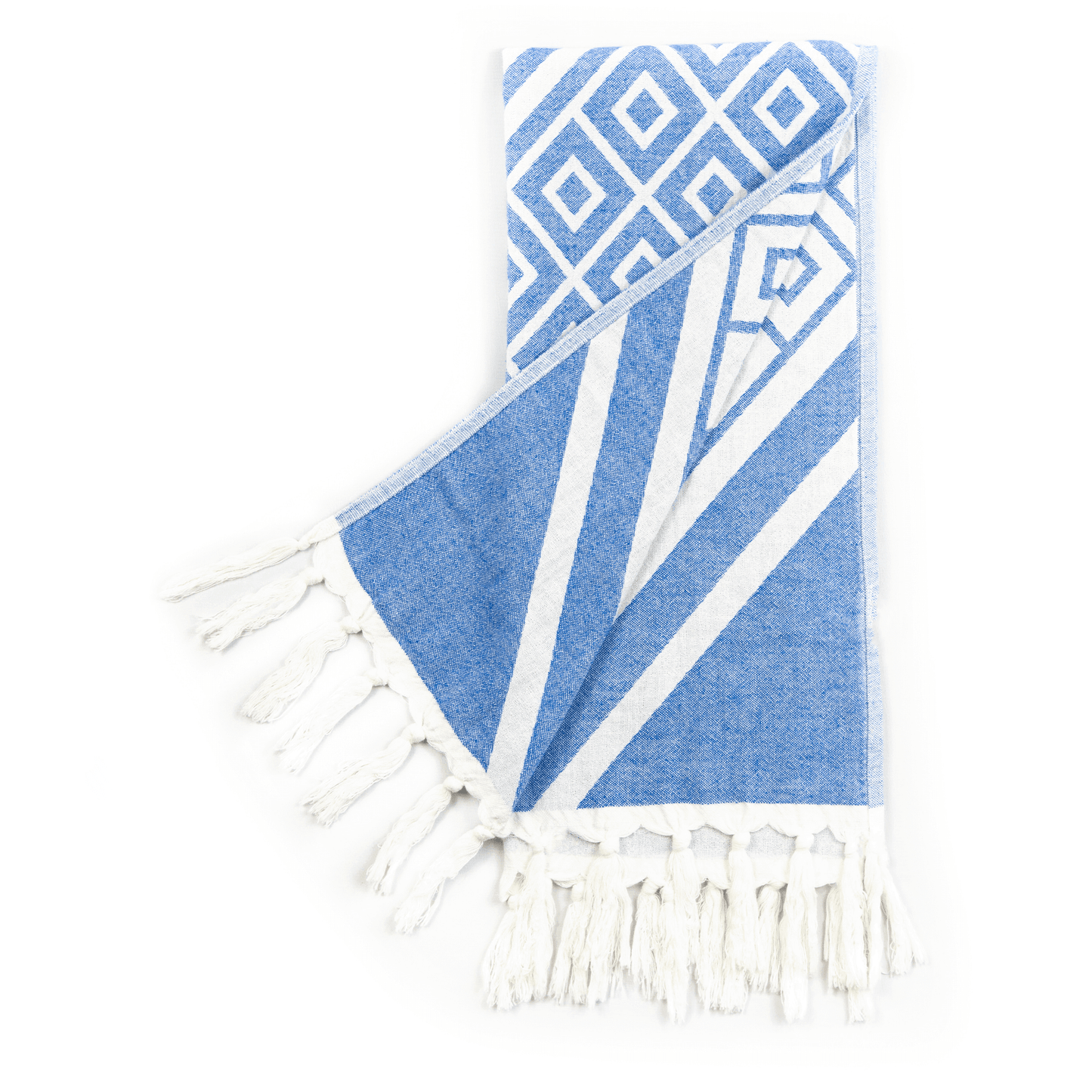 Turkish Towel | Single Set | Blue + White-4