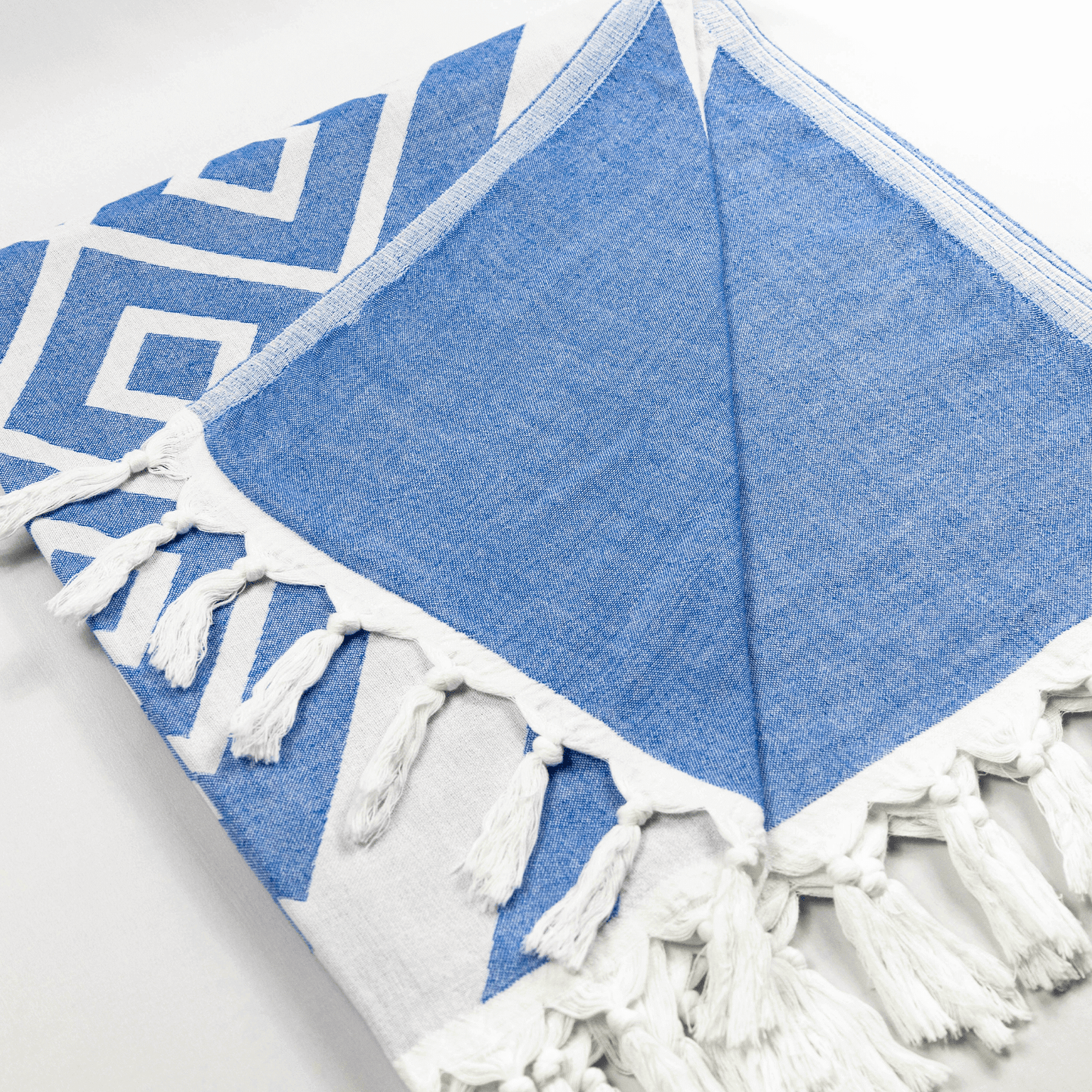 Turkish Towel | Single Set | Blue + White-2