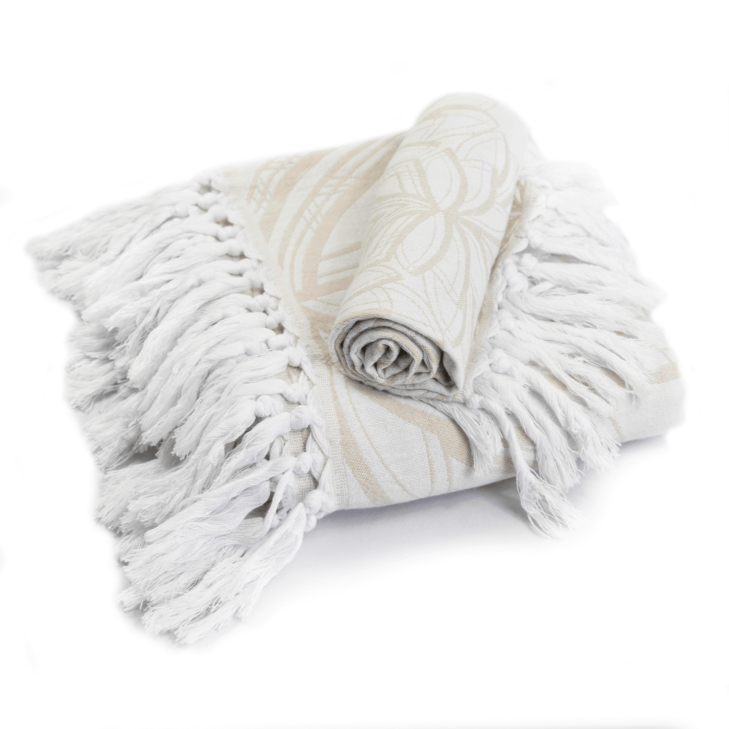 Turkish Towel | Single Set | Oat + White-1