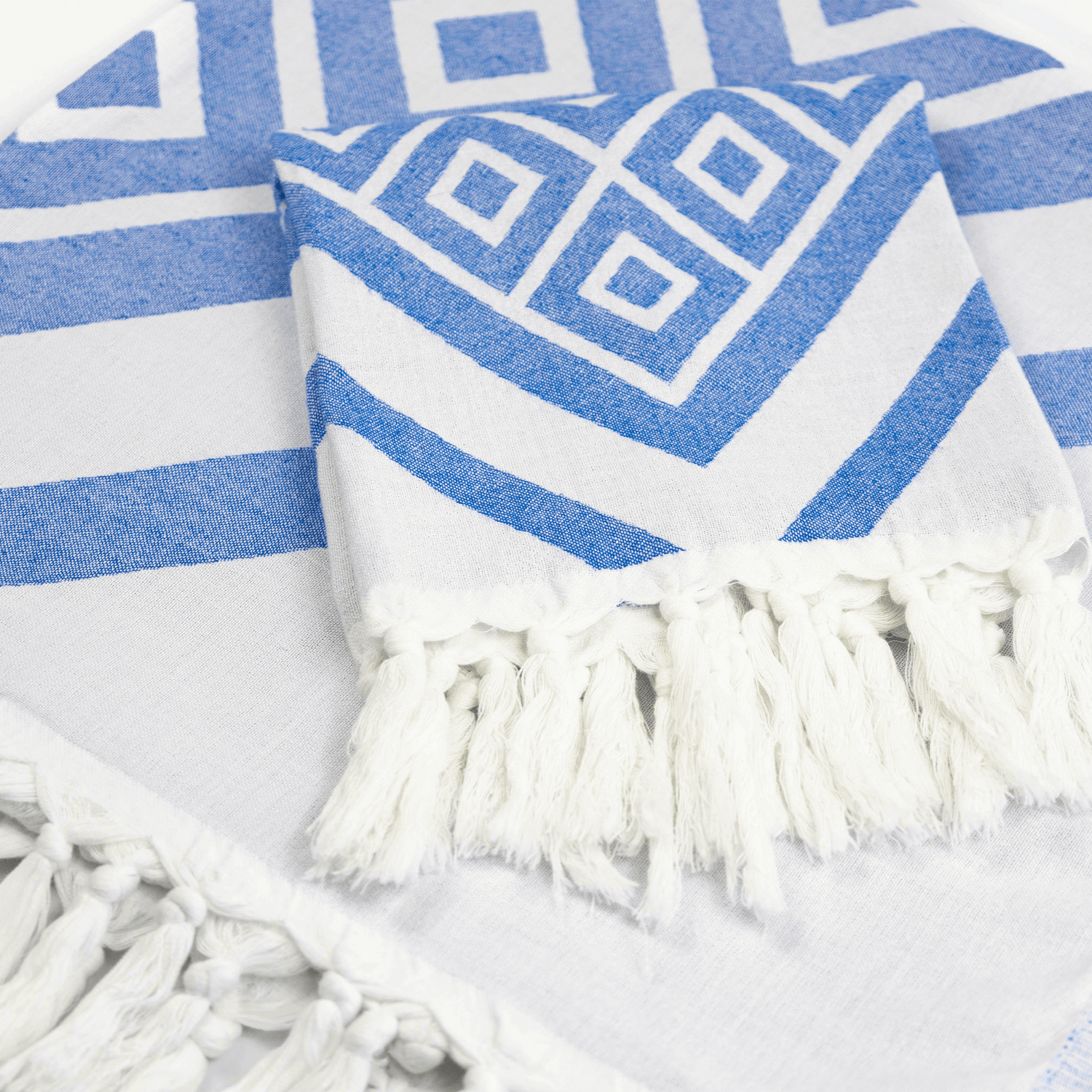 Turkish Towel | Single Set | Blue + White-0