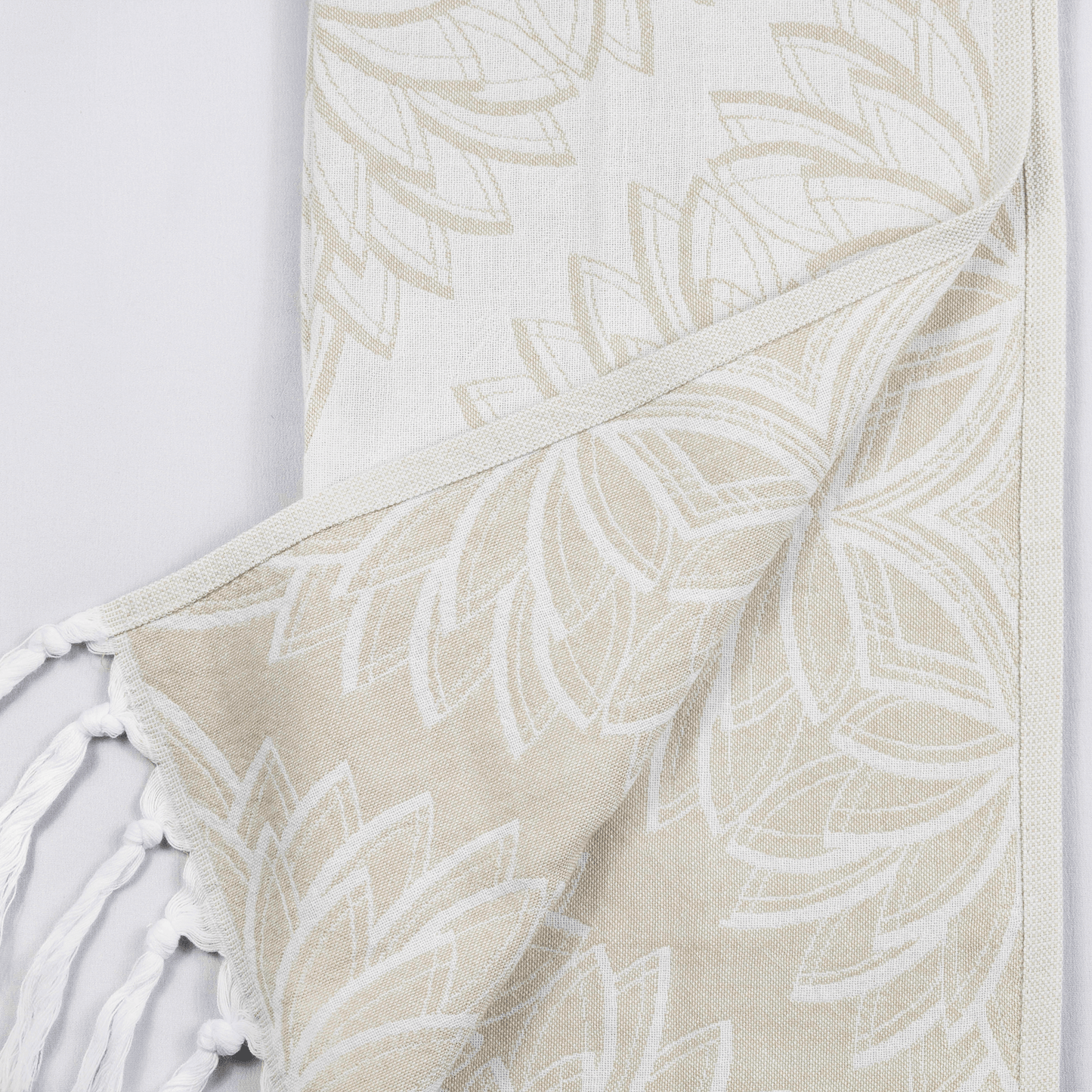 Turkish Towel | Single Set | Oat + White-4